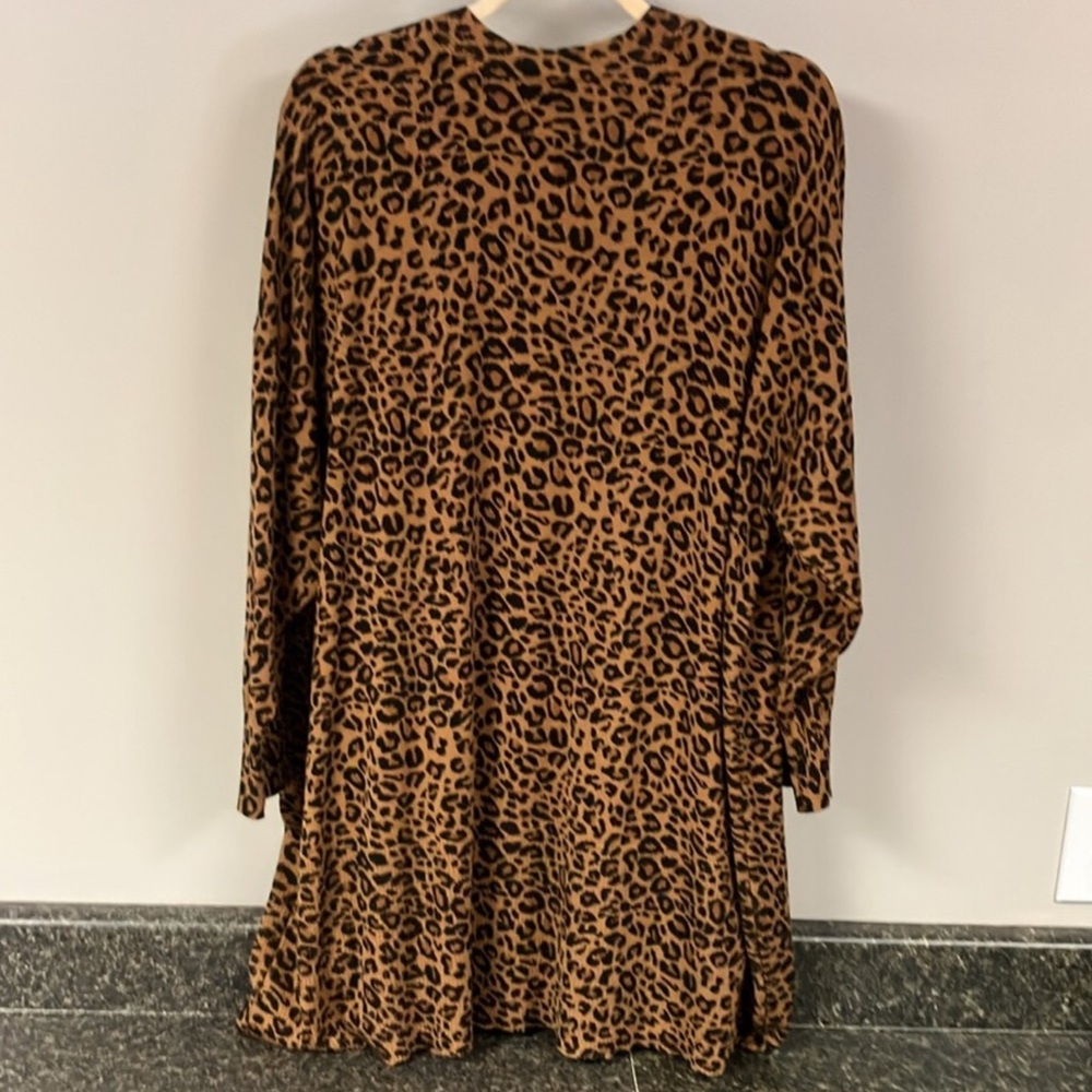 9/25   Terra & Sky animal print open long cardigan sweater 3x - Picture 3 of 7